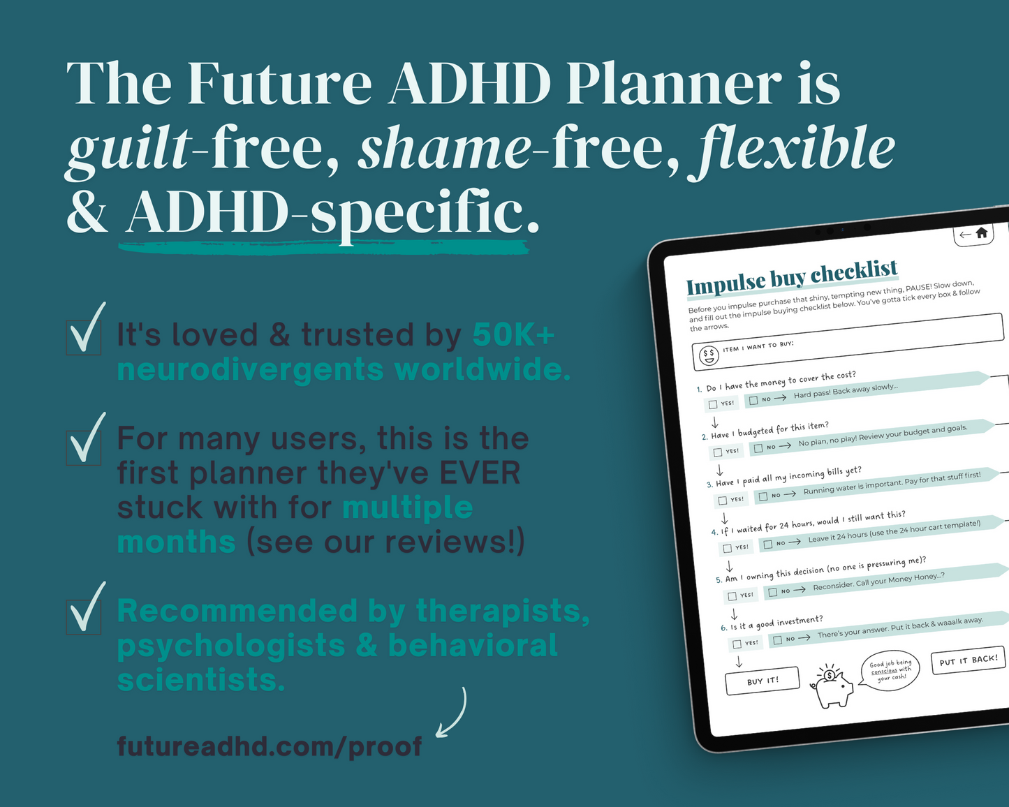 FOREST GREEN - ADHD Digital Planner for iPad & Android tablets