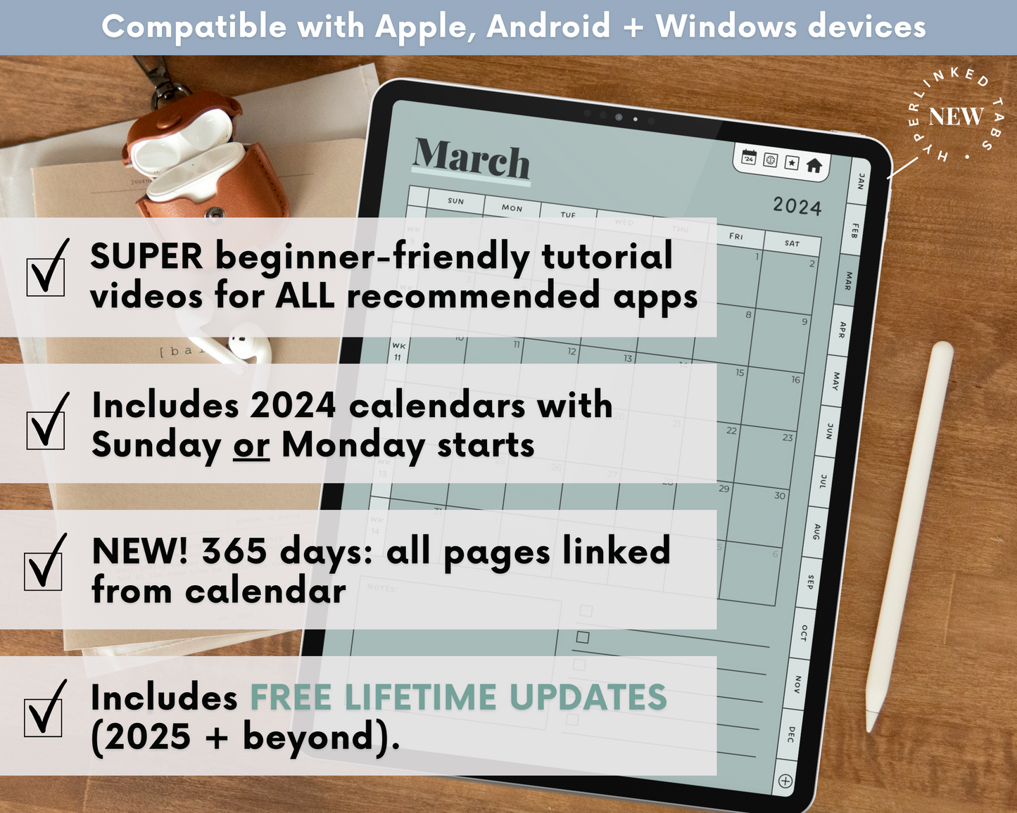 EUCALYPTUS - ADHD Digital Planner for iPad & Android tablets