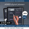 DARK MODE - ADHD Digital Planner for iPad & Android tablets