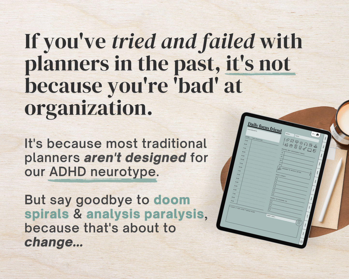 EUCALYPTUS - ADHD Digital Planner for iPad & Android tablets