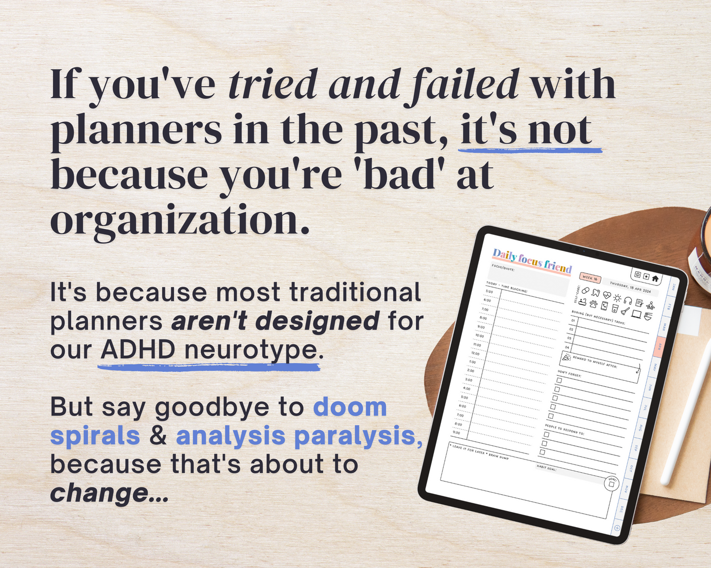 RAINBOW - ADHD Digital Planner for iPad & Android tablets