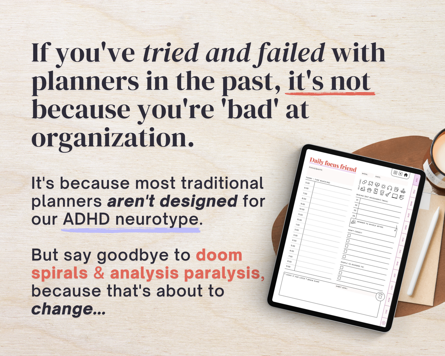 SORBET - ADHD Digital Planner for iPad & Android tablets