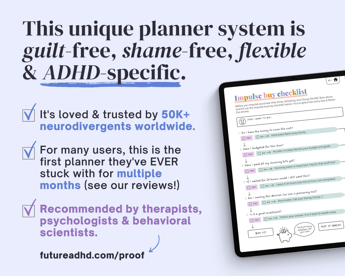 RAINBOW - ADHD Digital Planner for iPad & Android tablets