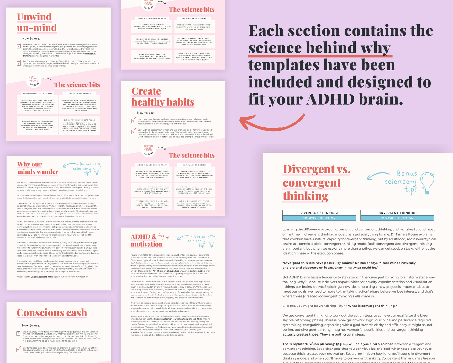 SORBET PRINTABLE - ADHD Planner, Self Care & Habits Workbook & Journal